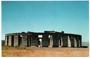 Maryhill The Stonehenge Replica Chrome Postcard Near Goldendale Washington - Picture 1 of 2