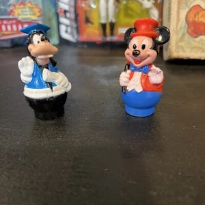 VIntage 1970 Walt Disney Prod. Pupazzo con dita Topolino Pippo in PVC - Foto 1 di 4