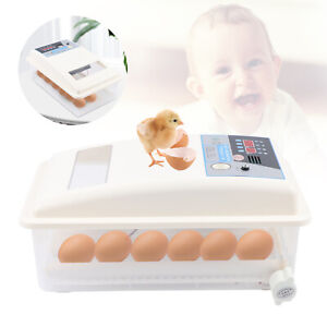 24 Eggs Digital Chicken Incubator Hatcher Temperature Control Automatic Turning