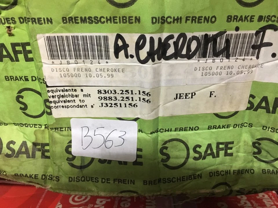 B563 - COPPIA DISCHI FRENO JEEP CHEROKEE 8303.251.156 9883.251.156 J3251156 Foto 1 de 1