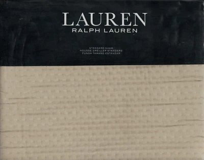 Ralph Lauren Spencer Matelasse Clay Tan STANDARD Pillow Sham 20x26" NIP - Image 1 of 3