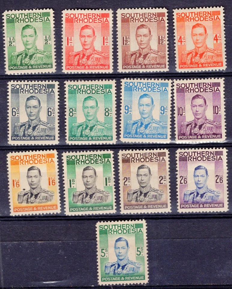 英国南部罗得西亚,YV # 40/52,全套,MLH — 第 1/1 张图片