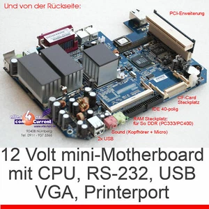 12V Motherboard NX1500 FSC CPU AMD 1500 Passive Fan Siemens Fujitsu S400 TR53A0+ - Afbeelding 1 van 1