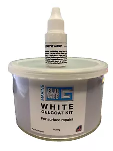 Blue Gee Gelcoat Filler White 250g Tin Fibreglass Boat & Caravan Repairs KS4 - Picture 1 of 3