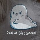 T-shirt TeeTurtle szary węgiel drzewny, Seal of Disaproval