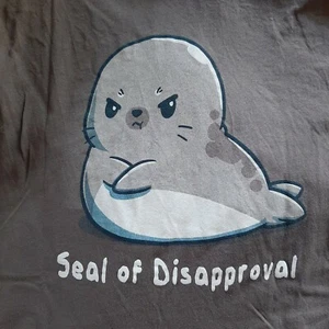 TeeTurtle T-Shirt grau anthrazit, Seal of Disaproval - Bild 1 von 6