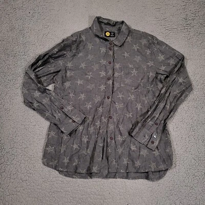 Life Is Good Shirt Womens Medium Relaxed Fit Button Up Foto 1 de 4