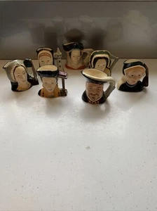 Royal Doulton Small Character Toby Jugs Henry VIII And His Six Wives - Picture 1 of 11