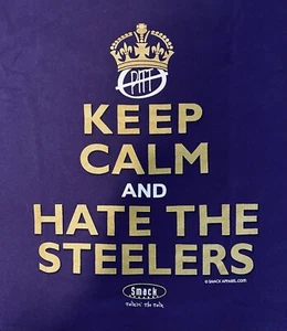 MAGLIETTA USATA KEEP CALM AND HATE THE STEELERS TAGLIA MEDIA - Foto 1 di 3