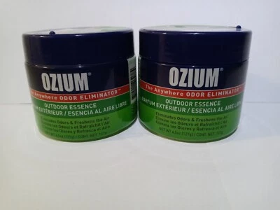 Ozium (2) 4.5oz Outdoor Essence Smoke & Odors Eliminator Gel Car Air Freshener