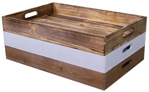 Serviertablett aus Nadelholz 60x40x8cm Holztablett Frühstückstablett - Bild 1 von 24