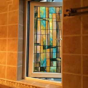 Películas adhesivas estáticas para ventanas geométricas vidrieras opacas pegatina sin pegamento - Imagen 1 de 10