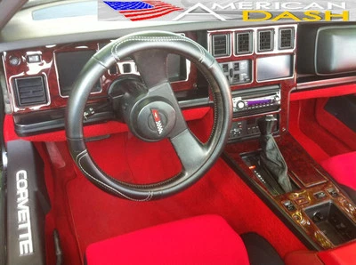 JUEGO DE MOLDURAS DE TABLERO DE MADERA BURL INTERIOR PARA CHEVROLET CORVETTE C-4 C4 1984 84 1985 Foto 1 de 4
