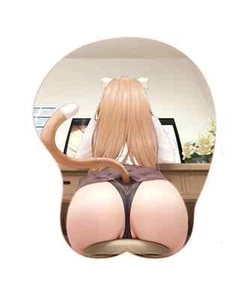 Anime 3D Oppai Mousepad - 3D Mauspad - Gaming Geschenk Katze Mädchen - Bild 1 von 2