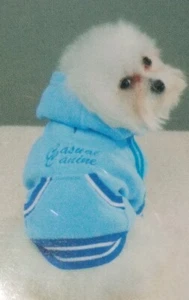 CASUAL CANINE DOG SIZE XL EXTRA LARGE Sporty Fleece Pullover JACKET HOODIE BLUE - Picture 1 of 6