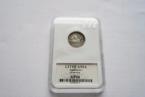 1/2 grosza 1512 Silver Coin Original Lithuania - Zdjęcie 1 z 3