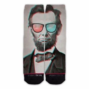 Function - Abe Lincoln 3d Glasses Fashion Socks - Picture 1 of 4