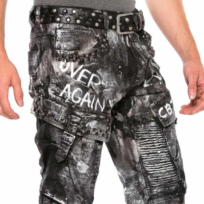 Pantalones de mezclilla para hombre Cipo & Baxx BEND calce ajustado CD572 todas las tallas Foto 1 de 4