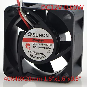 SUNON Cooling Fan MB40201V2-000C-F99 12V 0.60w 4020 40x40x20mm 1.6"x1.6x0.8" - Picture 1 of 3
