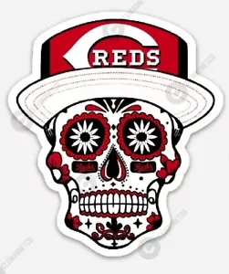 Cincinnati Reds Sugar Skull STICKER - MLB Premium Vinyl OHIO BASEBALL - Picture 1 of 1