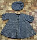 Vintage 50’s Handmade Doll Dress Coat Matching Hat