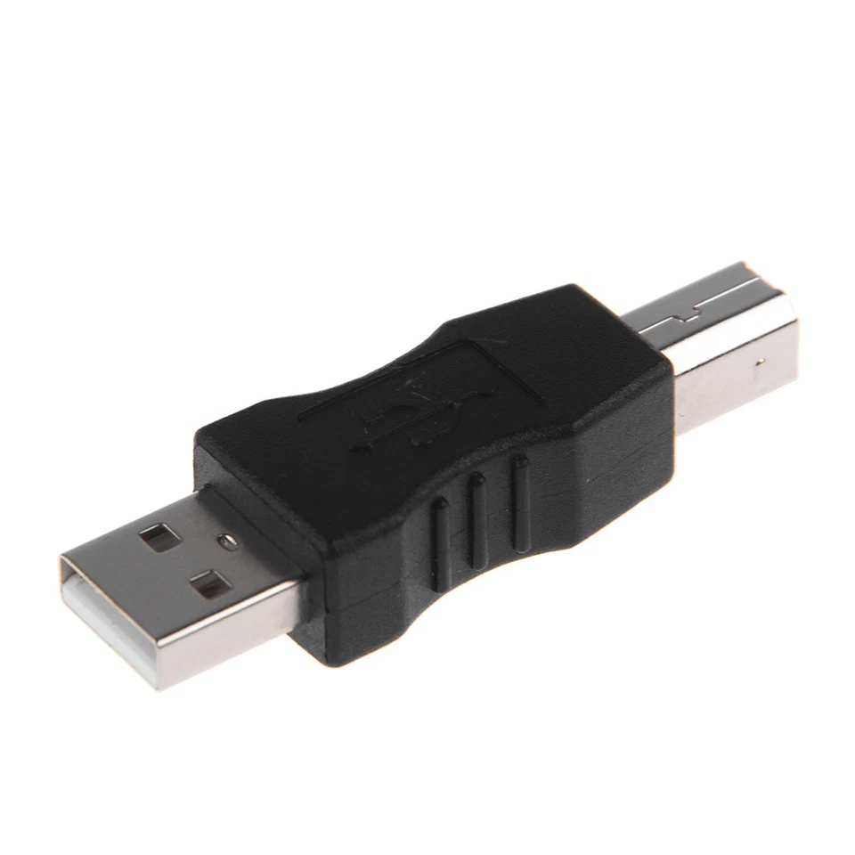 USB 2.0 Type-A to Type-B Printer/Scanner Data Extension Adapter Male-Male - Image 1 of 4