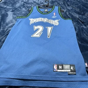 "Jersey M Kevin Garnett Minnesota Timberwolves Reebok Swingman azul 23x34""" - Imagen 1 de 8