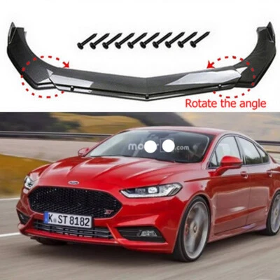 Carbon+Style Front Bumper Lip Splitter Canards For Ford Fusion 2006-2018 US Foto 1 de 4