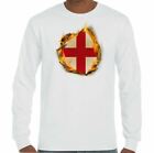 Drapeau Angleterre Flames Hommes Anglais T-Shirt St Georges Jour Rugby Foot Kit