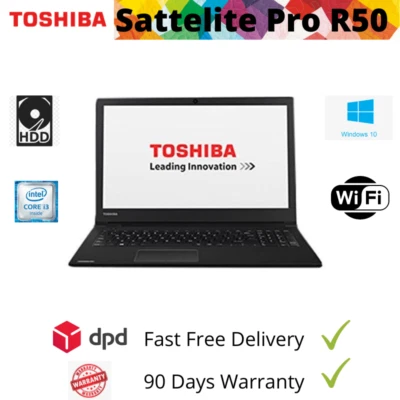 CHEAP FAST Toshiba Satellite Pro R50, i3-4005U@1.7GHz, 8GBRAM, 500GBHDD, Win 10 - Image 1 of 4