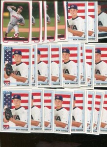 NICK TRAVIESO BULK LOT OF 25 BASEBALL CARDS USA BASEBALL REDS PEMBROKE PINES