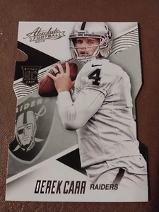 2014 Derek Carr Panini Absolute Diecut tarjeta de novato radiocontrol #147 Raiders Saints - Imagen 1 de 2