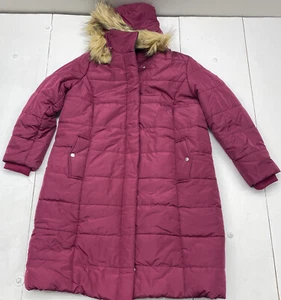 Roaman's Berry Classic-Length Puffer Jacket With Hood Winter Coat Women’s Plus M - Picture 1 of 8