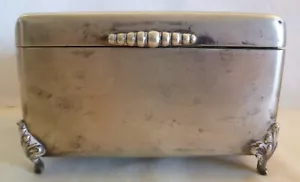 ANTIGUA CAJA PESADA POLACA 800 PLATA SUGAR ETROG DE WLADYSLAW ROGALSKI -484 gramos - Imagen 1 de 12