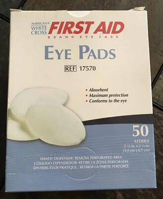 17570 Eye Pad Sterile 2-1/8"x 2-5/8" Box of 50 - Image 1 of 2
