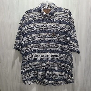 North River Shirt L Button Down 100% Cotton Pocket Outdoors Hiking Casual - Picture 1 of 10