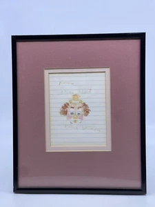Red Skelton Original Lined Paper Signed Freddie Clown Colored Pencil Art Framed - Picture 1 of 3