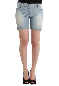 NEU $ 230 Ermanno Scervino Shorts Beachwear blau Denim City Freizeitkleid IT2/US S - Bild 1 von 7