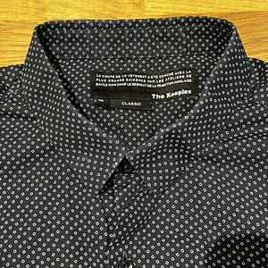 THE KOOPLES MENS BLACK & WHITE PRINTED (M FIT) MICRO COLLAR SHIRT (RRP £155+)A4 - Picture 1 of 9