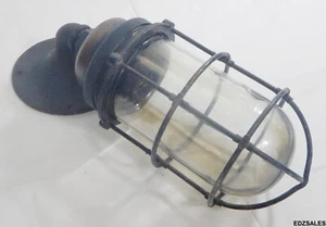 Benjamin Electric Vintage Brass Bulkhead Wall Mount Sconce Nautical Light - Picture 1 of 12