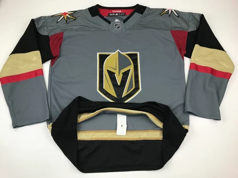 Vegas Golden Knights Hockey Jersey Shirt Size 52 Gray FIGHT STRAP NHL Sewn On Cover