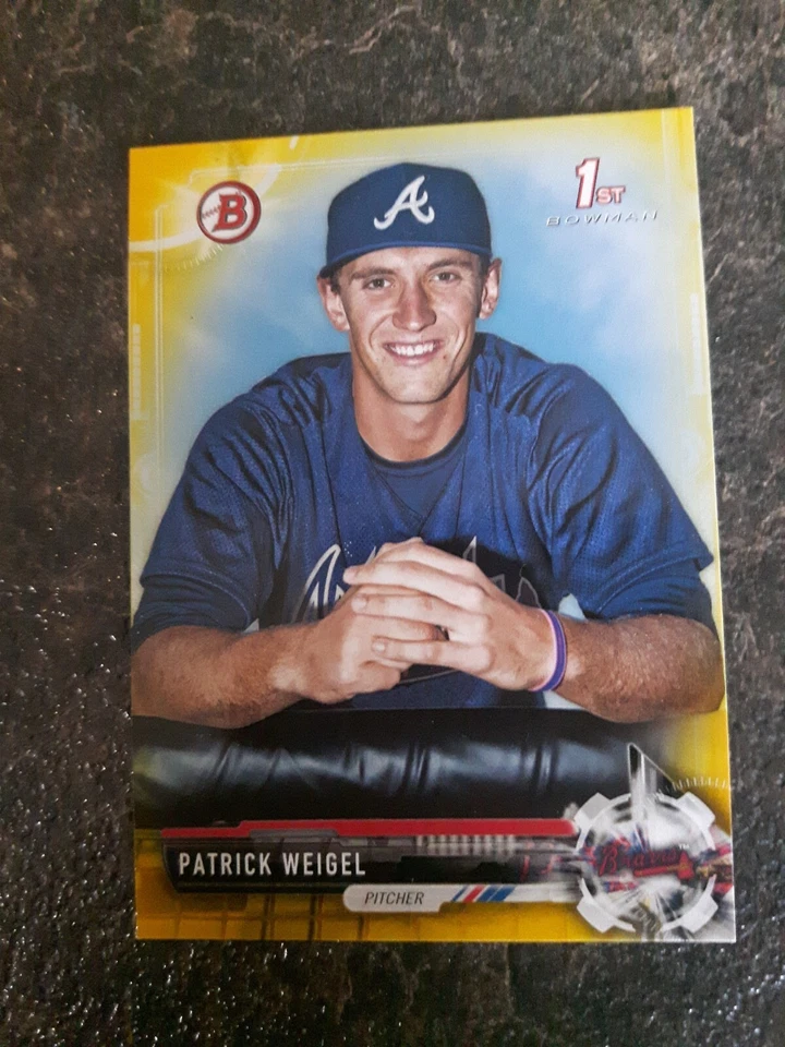 2017 Topps Bowman Prospects Rookie Patrick Weigel RC Card# BP74 - Image 1 of 2