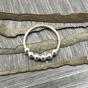 925 Sterling Silver Handcrafted Jewelry Cocktail Boho Ring Size O M34 - Picture 1 of 7