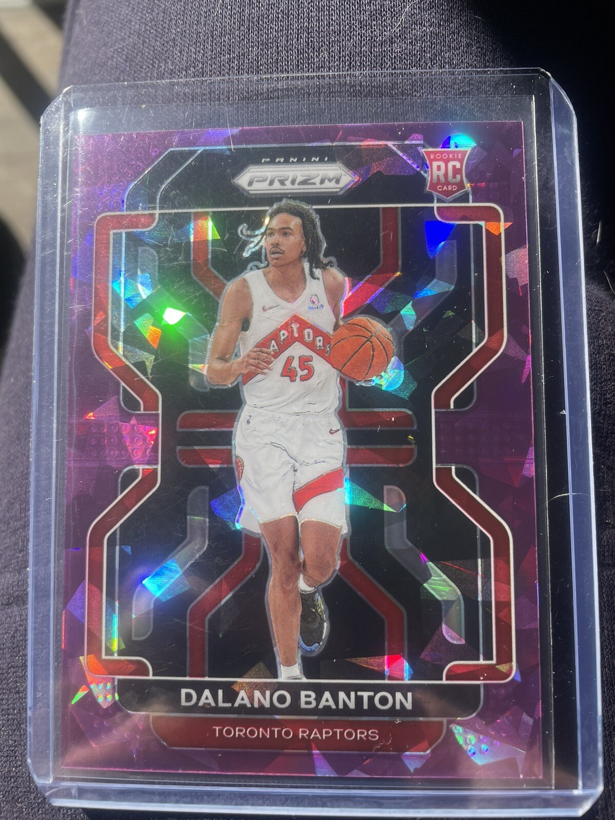 Dalano Banton 2021-22 Panini Prizm Purple Ice Rookie #/149 Raptors #328
