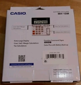 CASIO WIDE DESKTOP LARGE DISPLAY COST/SELL/TAX CALCULATOR MODEL MH-10M - Picture 1 of 6