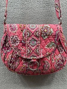 Vera Bradley Woman's Saddle Up Handbag Call Me Coral Crossbody Great Condition - Picture 1 of 13