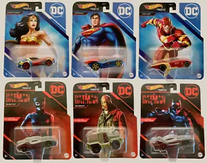 2022 6-PACK Hot Wheels DC Comics 1:64 Character Cars THE BATMAN superman Riddler - Picture 1 of 7