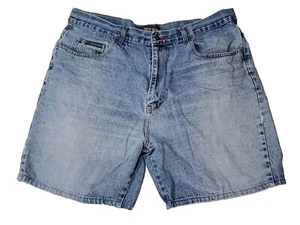 C7 Jeansshorts jeansblau Größe 38 x 6 (Etikett sagt 40) lesen - Bild 1 von 16