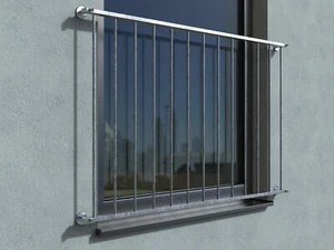 Französischer Balkon Fenstergitter Absturzsicherung Modell Basic 2 verzinkt - Bild 1 von 3