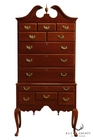 Suters Hand Crafted Solid Cherry Queen Anne Highboy Chest Cover